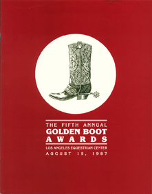 THE GOLDEN BOOT AWARDS Proram - August 1987