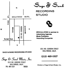 SAGE & SAND RECORDS Third Address