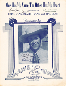 EDDIE DEAN Sheet Music